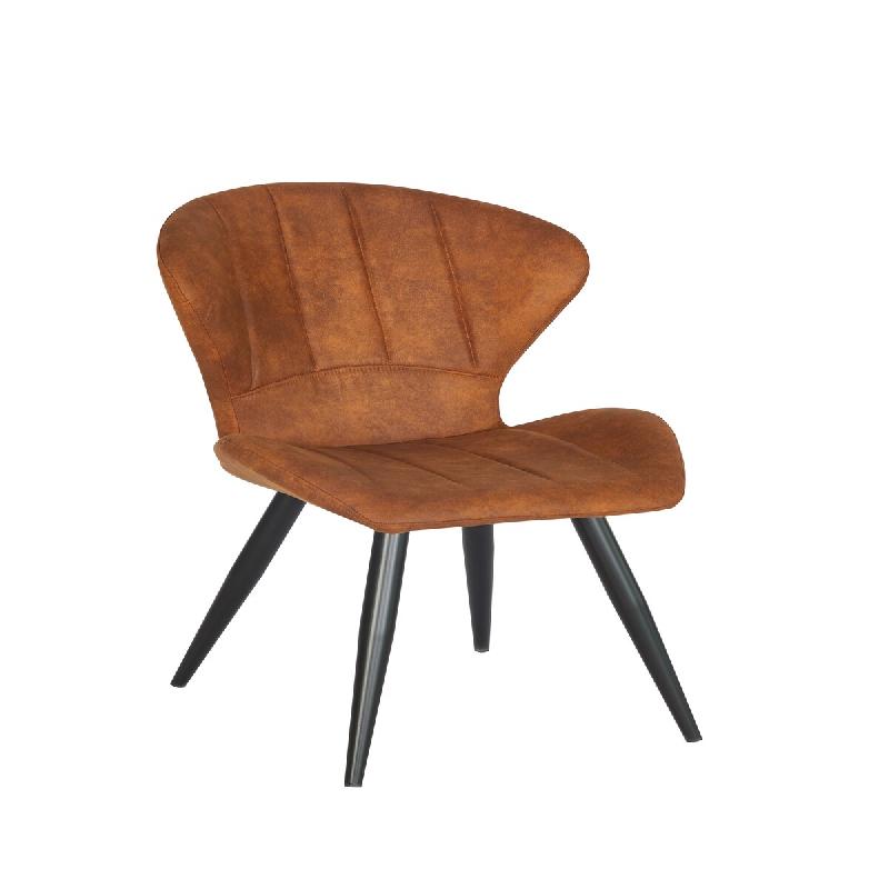 Mobiliara Chaises Texas simili cuir caramel - A Monter - Lot de 2 - marron matière synthétique A06444/01_0