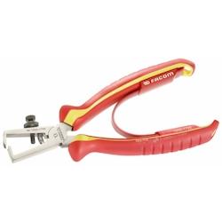 Pince à dénuder isolée Outils isolés 1000 V acier au carbone rouge avec insert jaune 170 mm FACOM - multicolore multi-matériau 750778_0