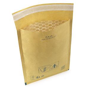 POCHETTE MATELASSÉE BULLES 80% RECYCLÉ BRUNE 24 X 33 CM