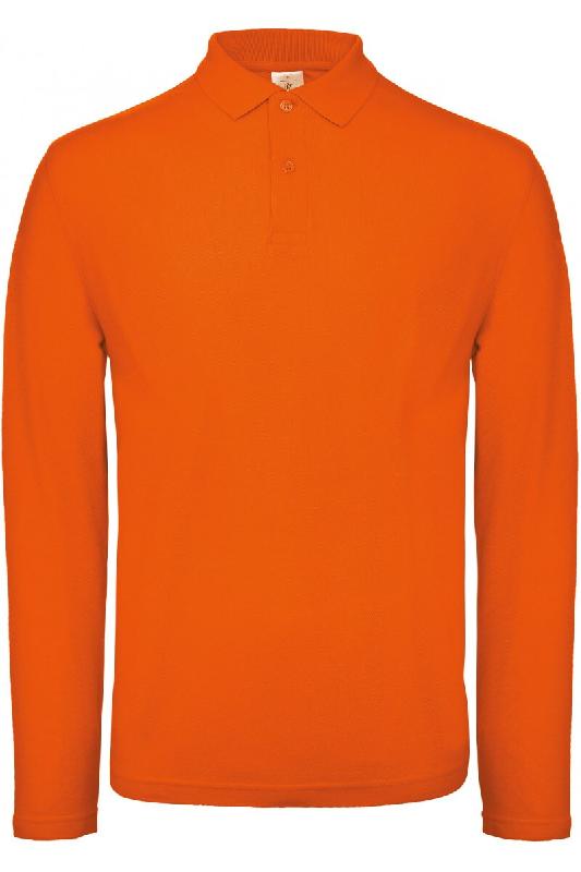 Polo homme ID.001 manches longues Orange XL 100% Coton - XL orange 5401007207488_0