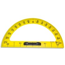 RAPPORTEUR EN PLASTIQUE INCASSABLE JAUNE GRADUÉ 50CM AVEC POIGNÉE NOIRE AMOVIBLE POUR TABLEAU - LOT DE 7