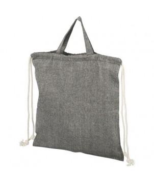 SAC À DOS RECYCLÉ 150 G/M² PHEEBS AVEC CORDON DE SERRAGE 6L - NOIR CHINÉ - SAC À DOS PUBLICITAIRE