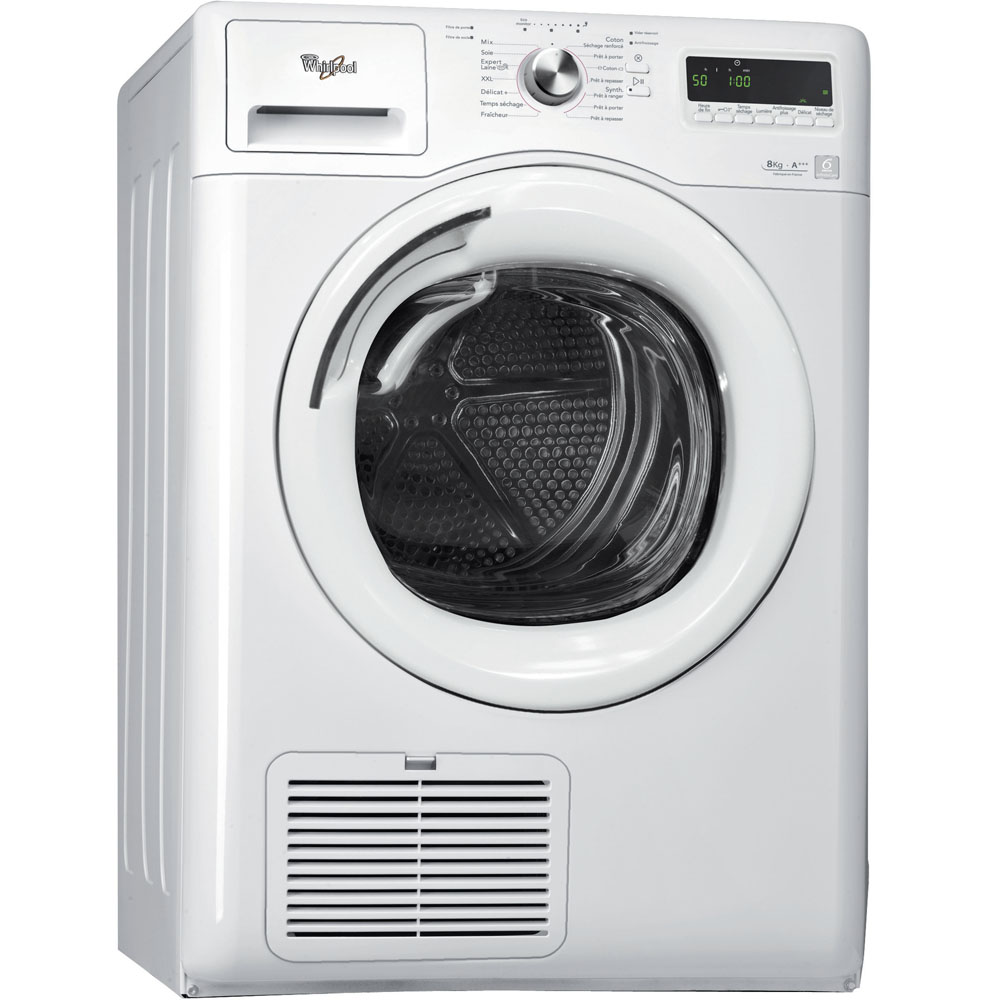 Sèche-linge whirlpool : posable, 8 kg - aza8325