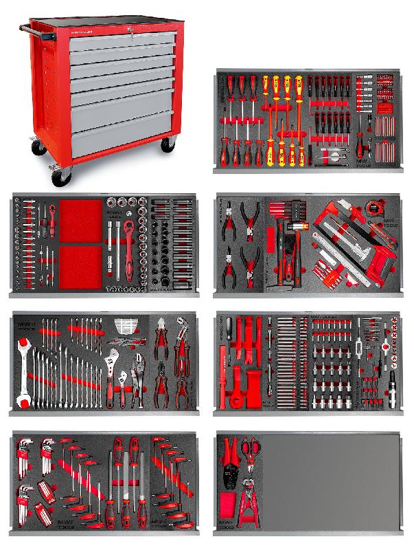 SERVANTE D'ATELIER COMPLÈTE LARGE 512 OUTILS MW-TOOLS MWE512G2_0