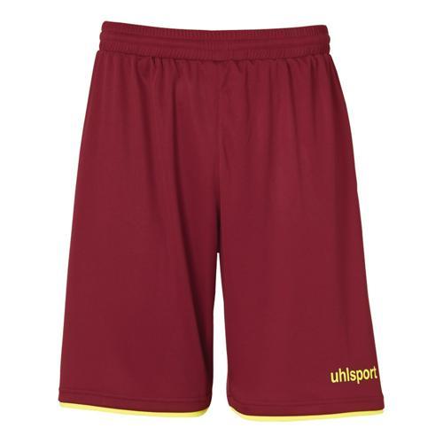 SHORT CLUB ENFANT - UHLSPORT - BORDEAUX/JAUNE FLUO