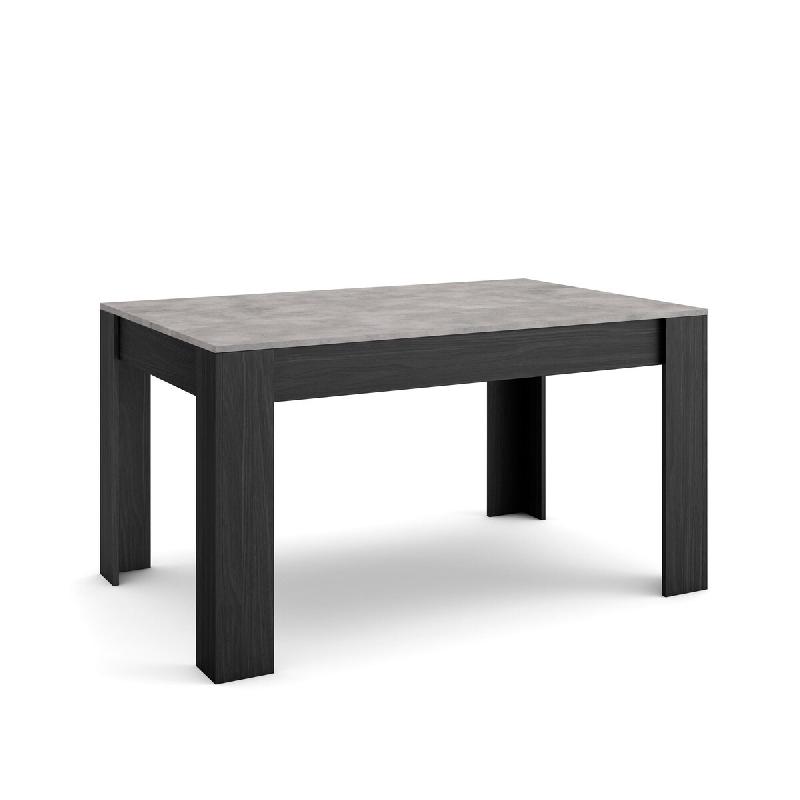 SKRAUT HOME Table à manger, 140x90x76 cm, Pour 6 personnes, Meubles de Salon, Ciment et Noir - gris Bois manufacturé 487_5_0