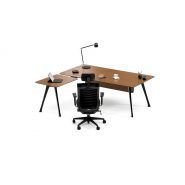 Bureau de direction Stripe - Verre et bois avec multiples options de couleurs - Bürotime_0