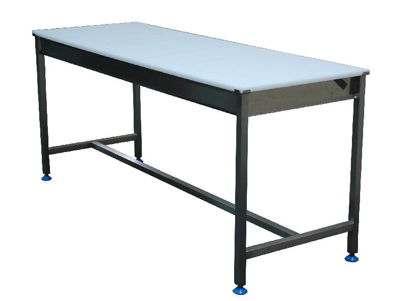 Table de découpe pour boucherie - inox avec dessus polyéthylène - Bobet Matériel_0