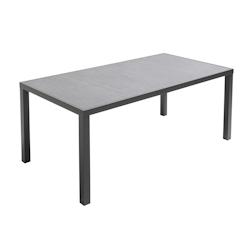 Oviala Business Table de jardin 8 places en céramique gris anthracite - Oviala - gris aluminium 105521_0