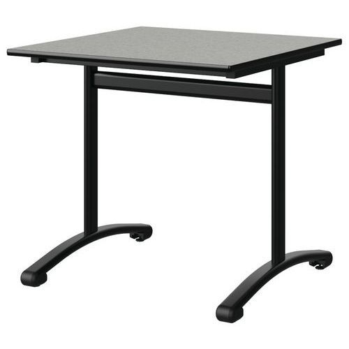 TABLE MALIBU 80X80 T6 DL STR ISOSON GRIS 1400/NOIR NOIR 9005 - MANUTAN EXPERT