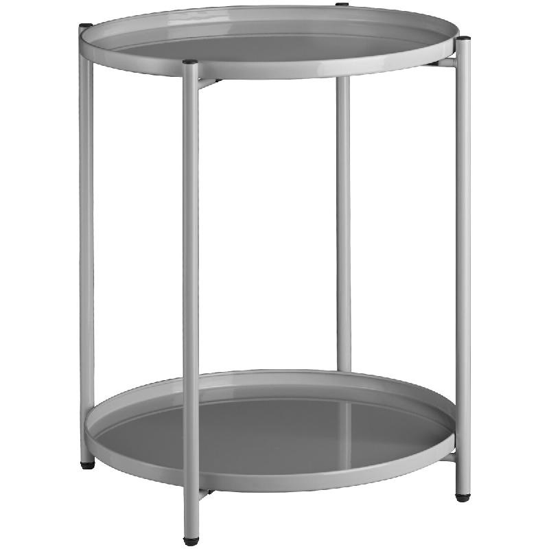 Tectake Table d’appoint OXFORD - gris -404197 - gris acier 404197_0