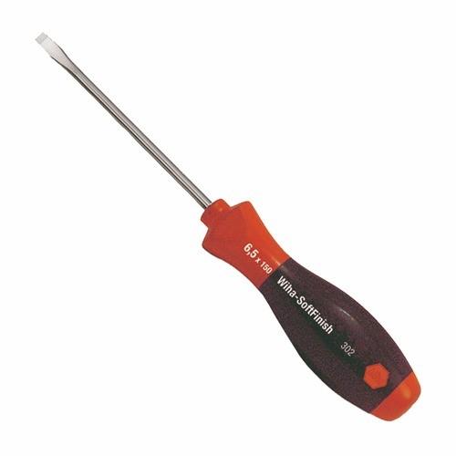 TOURNEVIS PLAT, MANCHE BI-MATIÈRE, LAME RONDE, EMPREINTE FENDUE - 4X150 - 00694 WIHA