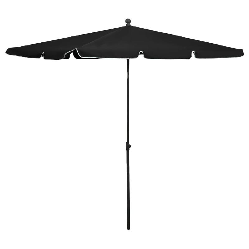 VidaXL Parasol de jardin avec mât 210x140 cm Noir Modèle Jardin Polaris Prime Plus - 315549_0