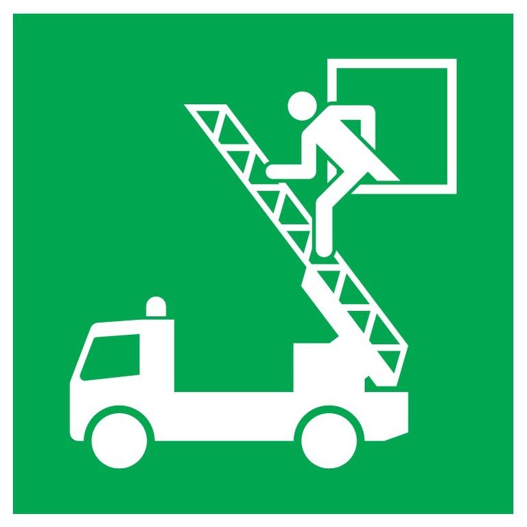 Fenêtre de secours 200x200mm - Signalisation sécurité travail - Réf 628423 - Sofop S.A.S - Matière PS-Choc_0