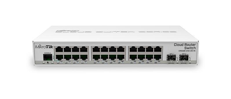 Mikrotik CRS326-24G-2S+IN - Commutateur réseau géré Gigabit Ethernet avec 24 ports RJ-45 et 2 emplacements SFP+_0