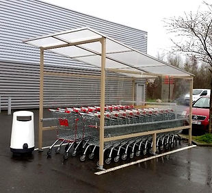 Abri pour chariot à toiture droite en pente - Profondeur 4350mm x l2330mm x h2600mm - EVO 5 - Le temple du mobilier_0