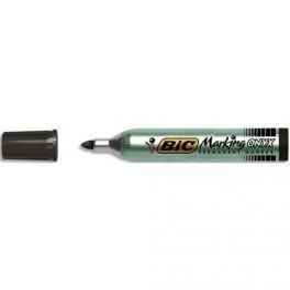 BIC MARQUEUR PERMANENT POINTE OGIVE CORPS MÉTAL GRANDE CONTENANCE ENCRE NOIRE ONYX MARKER 1592