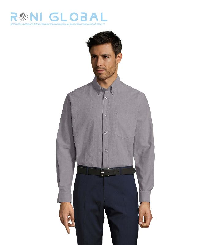 Chemise homme Oxford manches longues en coton/polyester - Coupe droite - BOSTON SOL'S - Réf. sol-16000_0