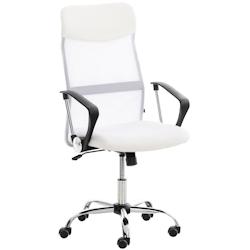 CLP Fauteuil de bureau Washington Blanc - blanc polyester 1012802_0