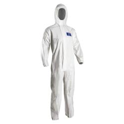 Coverguard - Combinaisons jetables à base de films microporeux 65g/m2 avec capuche type 5 et blanc 5M30 COVERALL (Pack de 25) Blanc Taille 2XL - Tail_0