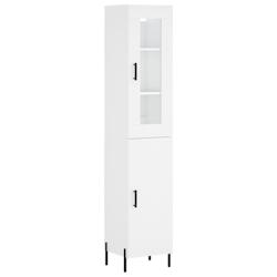 HELLOSHOP26 - Buffet bahut commode armoire meuble de rangement organisateur cuisine salle de séjour salon haut 34,5 x 34 x 180 cm bois d'ingénierie_0