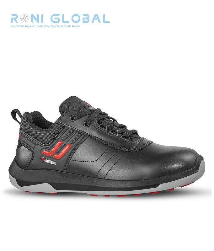 Chaussure basse de sécurité en cuir type urban sport S3 CI HRO SRC - JALINO JALLATTE - Noir, cuir pleine fleur hydrofuge, embout aluminium_0