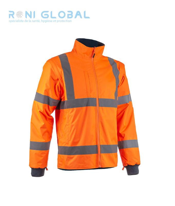 Parka de travail haute visibilité anti-pluie - Polyester enduit polyuréthane - 4 poches - Class 3 - Kazan Coverguard_0