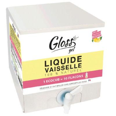 Liquide vaisselle dégraissant Gloss Ecocub citron 10 L_0