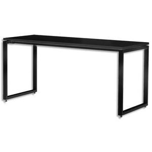 Bureau droit MT International MT3 Élégance - plateau + pied bench métal noir - Dim. L160 x H74 x P67 cm_0