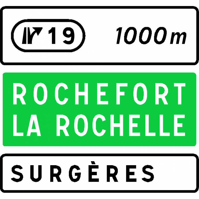 Panneau directionnel D41a - Sortie numérotée_0