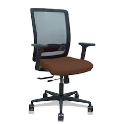 Piqueras y Crespo Silla Haches traslack malla negra asiento bali marrón oscuro brazos 2D ruedas 65mm - marron multi-matériau 395TKM840B463B2DB68R65_0