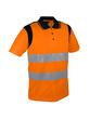 Polo orange haute visibilité. 100% polyester. 150 gm2._0