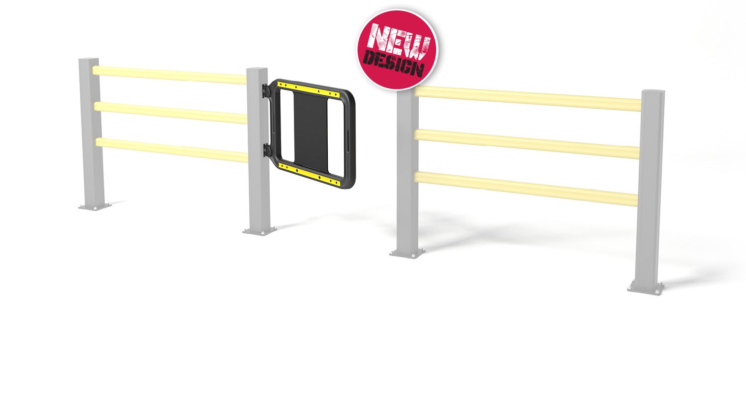 Portillon de sécurité SG Swing - Boplan - longueur > 1,5 m - fermeture automatique et support à roulettes_0