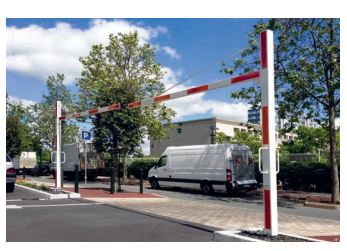 Limitateur de hauteur universel tournant - Bandes rouges rétro-réfléchissantes - Hauteur d'accès de 1,9 à 4 m - Largeur de 5 à 12 m_0