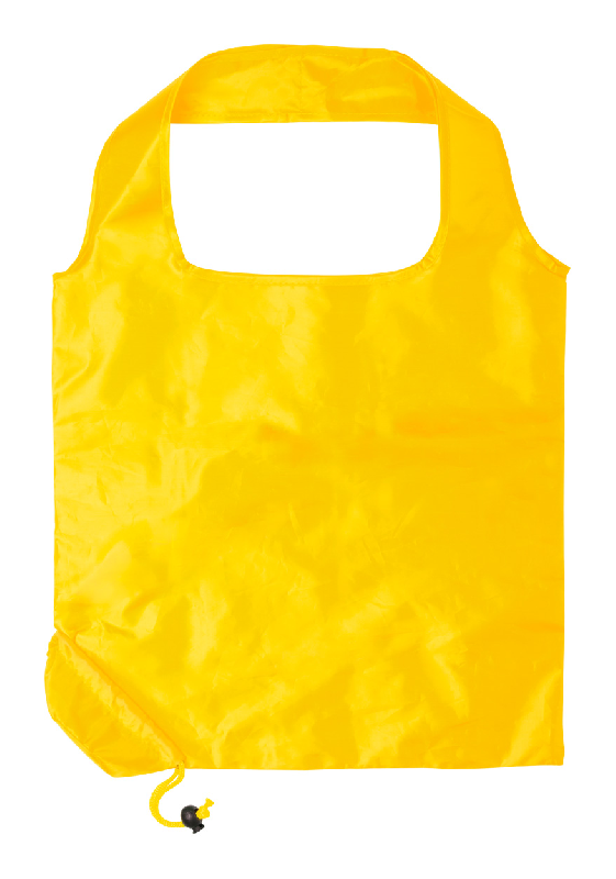 Sac shopping pliable coloré en polyester 190T - jaune - 25g_0
