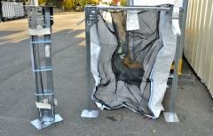 Support pliant ECOSELECT pour big bags - 90x90x120 ou 90x90x150 - Finition zinc - Avec clé de serrage_0