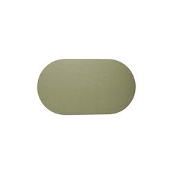 Stil Casa, set de 12 chemins de table unicolores, polyuréthane cousu, 58xh. 38 cm, finition dollar couleur boue (mustard). - RUN6838-MUD_0