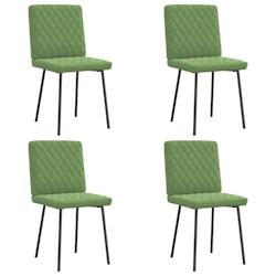 VidaXL Chaises à Manger Lot De 4 Vert Clair Velours - vert 8721158566515_0