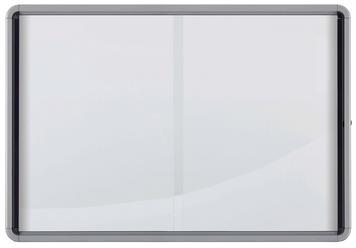Vitrine d'affichage intérieur en aluminium - Différents formats disponibles - Cadre anodisé argent et vitre en verre de sécurité_0