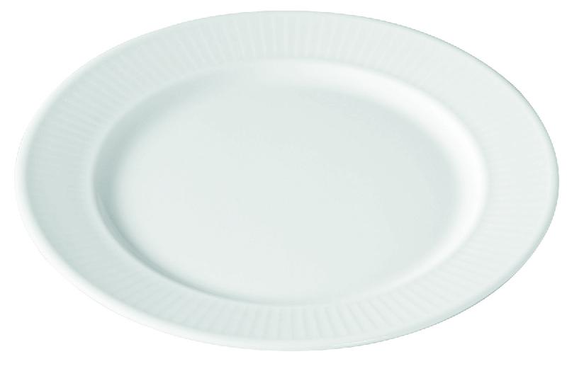 ASSIETTE PLATE ROND BLANC PORCELAINE Ø 20 CM PLISSE PILLIVUYT