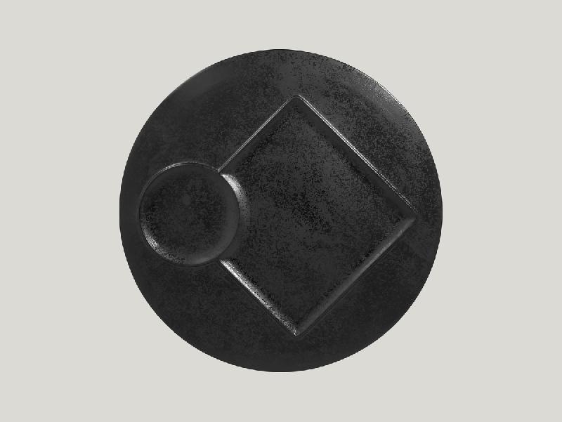 ASSIETTE PLATE ROND NOIR PORCELAINE Ø 30 CM CREATE RAK