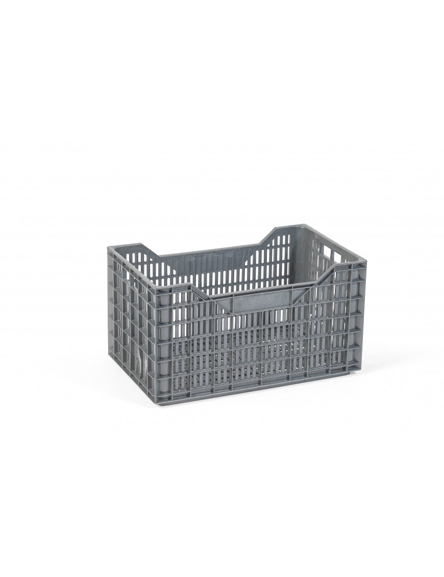 Caisse agricole gerbable Af5327/p - 500x300x270 mm - 31,5 L - Fond et parois ajourés_0