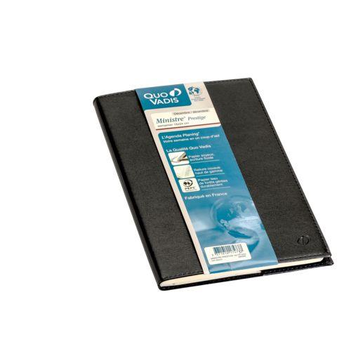 AGENDA QUO VADIS MINISTRE PRESTIGE SEMAINIER - ANNÉE 2027 - 16 X 24 CM NOIR