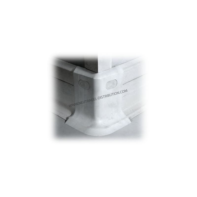 Angle externe 2 directions gris - Plinthe pour chambre froide H80 mm - Référence PPVC2DG_0