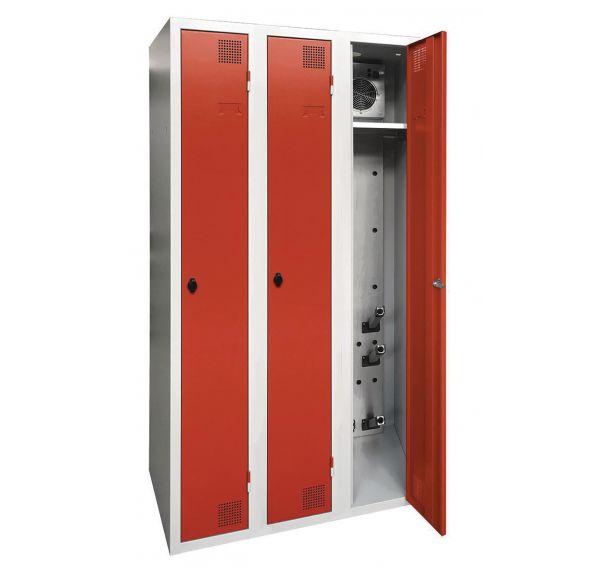 ARMOIRE SÉCHANTE IP 3 COLONNES À MORAILLON ROUGE - MANUTAN COLLECTIVITÉS