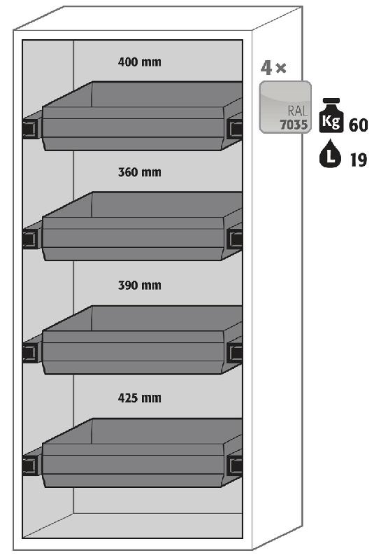 ARMOIRE SÉCURITÉ S-PHOENIX-90 S90.196.090.FWAS BLANC - MANUTAN COLLECTIVITÉS
