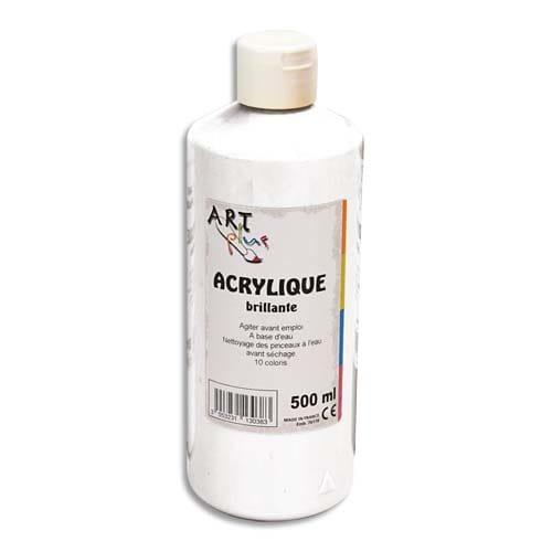 Art Plus - Peinture acrylique brillante 500ml - Blanc_0