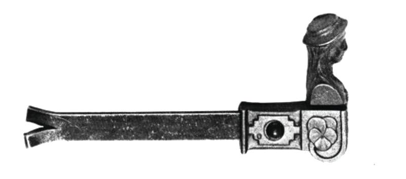 ARRÊT DE VOLET TÊTE DE BERGÈRE À SCELLER LONGUEUR 140 MM BRUT - JARDINIER MASSARD - M-212141