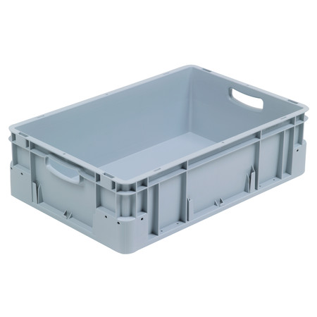 Bac gerbable blp604018si - 600x400x180 mm - 30L - gris - parois et fond pleins_0