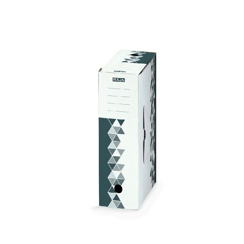 BOÎTE ARCHIVES RAJA PREMIUM - DOS 10 CM - GRIS - LOT DE 25